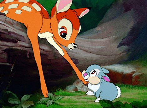 Dupík pomáhá Bambimu poznat okolní svět