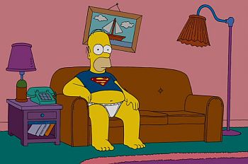 Homer miluje pití, jídlo a televizi