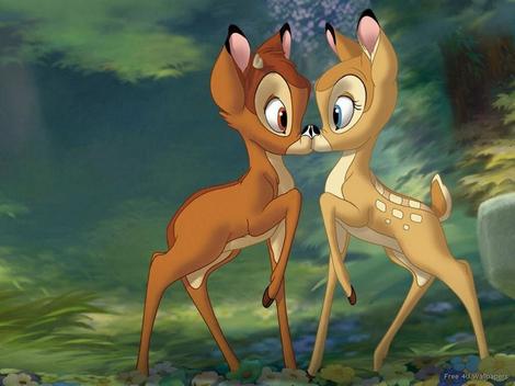 Bambi se nakonec zamiluje do kamarádky z dětství