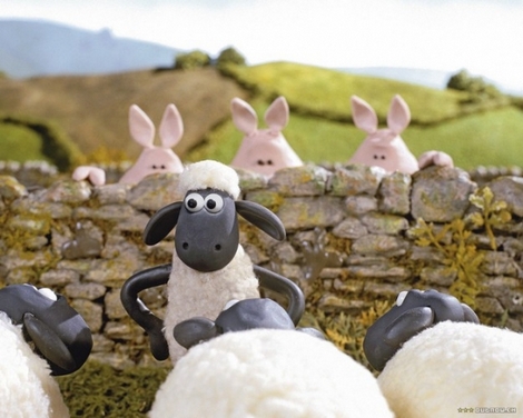 Ovečka Shaun mezi mezi ostatními ovcemi oblíbená