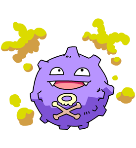 Koffing vylučuje toxický plyn