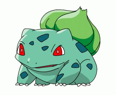 Bulbasaur má na zádech útvar připomínající cibuli