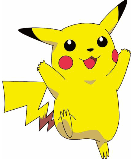 Pikachu je roztomilý žlutý pokemon