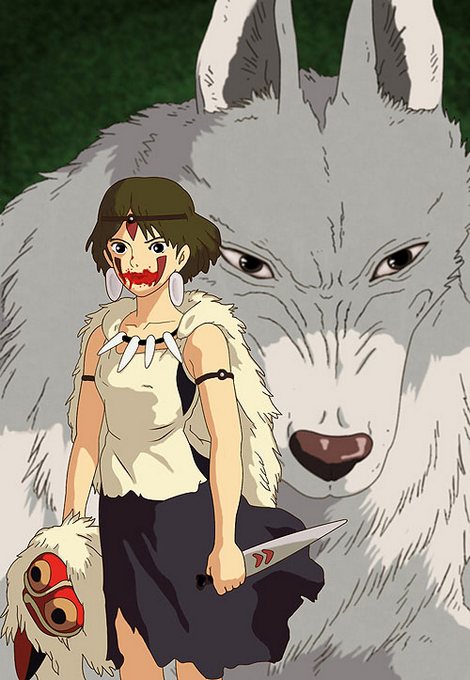 Mononoke byla vychovávána vlky