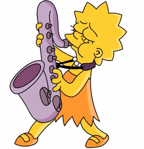 Lisa miluje hru na saxofon