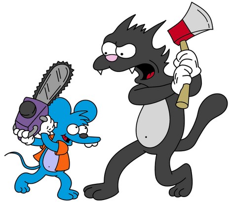 Itchy a Scratchy bojují za život a na smrt